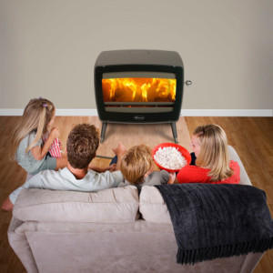 Poêles à bois à vitre droite