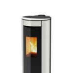 Poêle incombustible, JollyMec BOTERO T-WIN en verre blanc